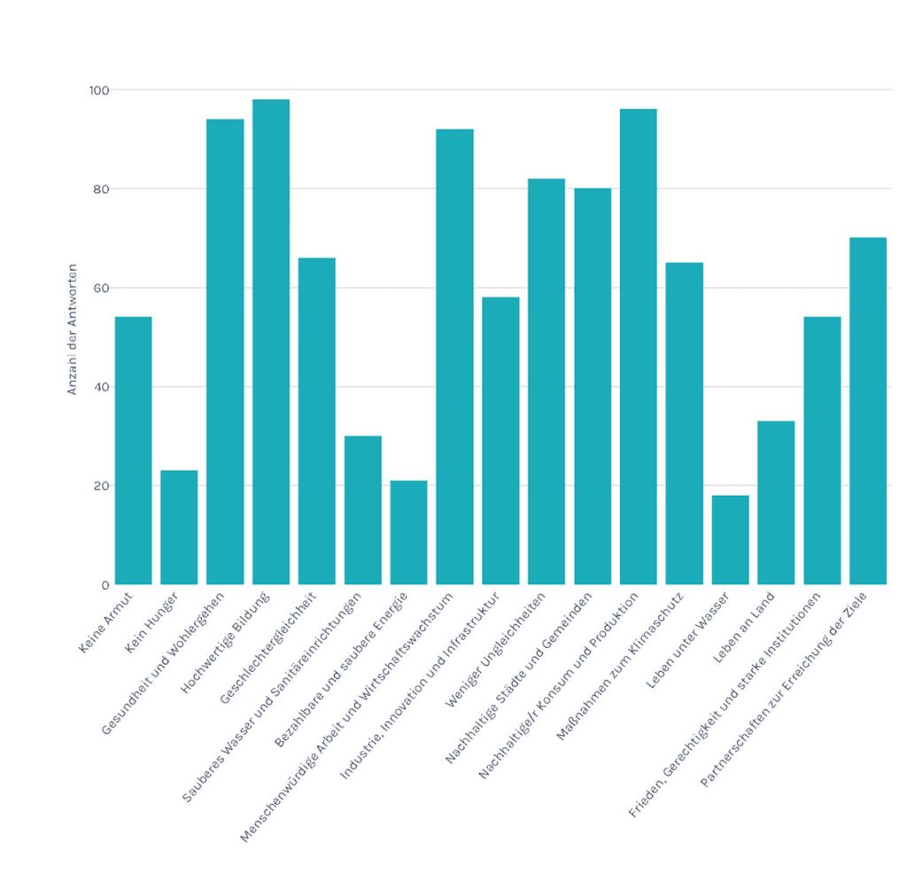 Die Grafik zeigt die Ziele der befragten Organisationen im Bereich Social Entrepreneurship.
