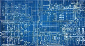 Blaupause oder technische Zeichnung