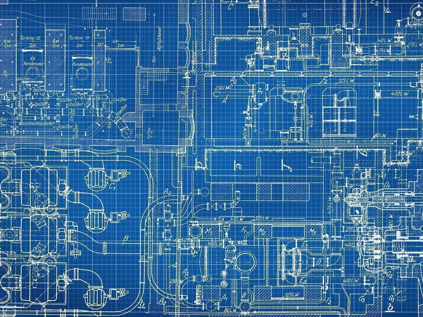 Blaupause oder technische Zeichnung