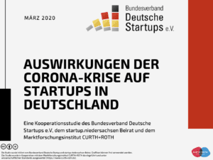 Deckblatt der Studie: Auswirkungen der Corona-Krise auf deutsche Startups