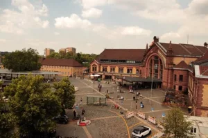 Der Bahnhof in Osnabrück von oben