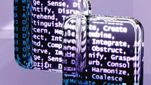 Ein Symbolbild für Künstliche Intelligenz: Code in abstrakter Form