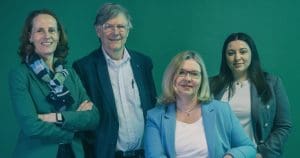 Startup Team (vier Personen, drei Frauen - ein Mann) von Avocet Bio