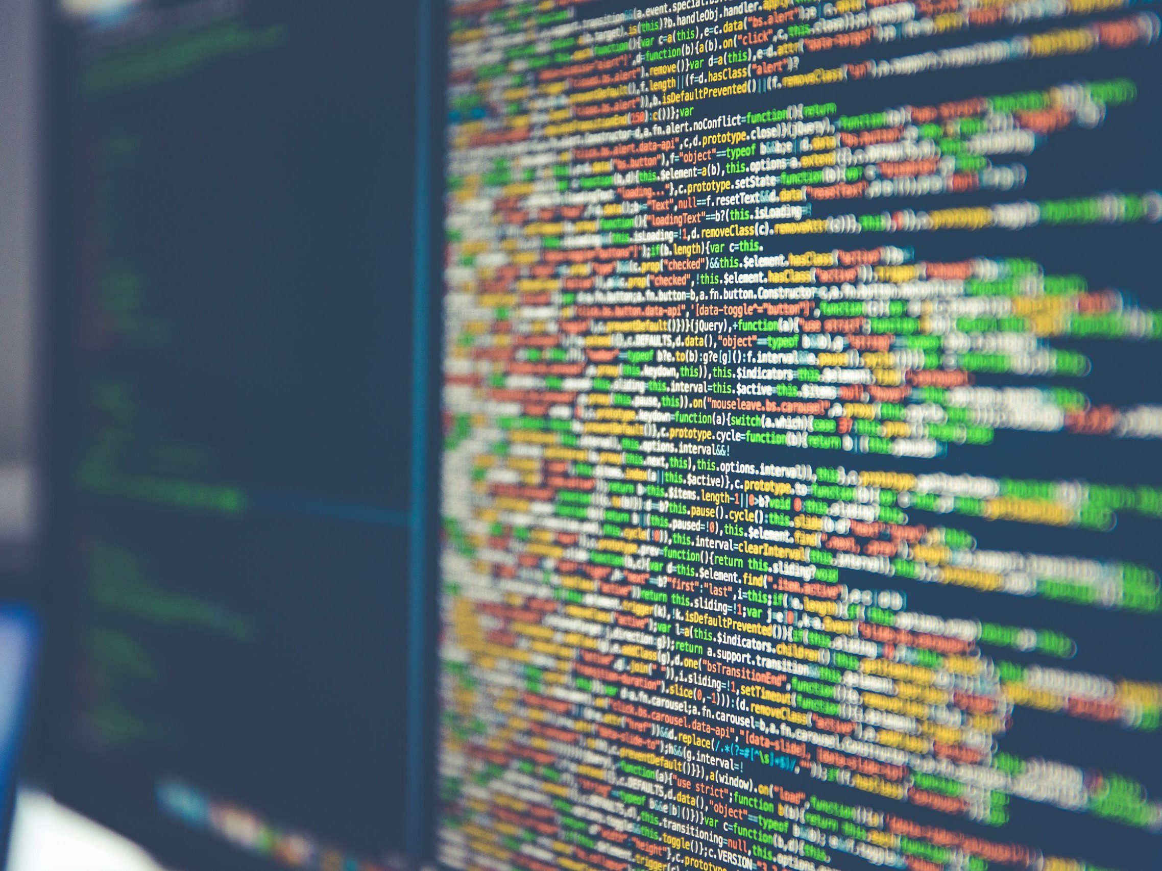 Digitaler Code in einem Texteditor