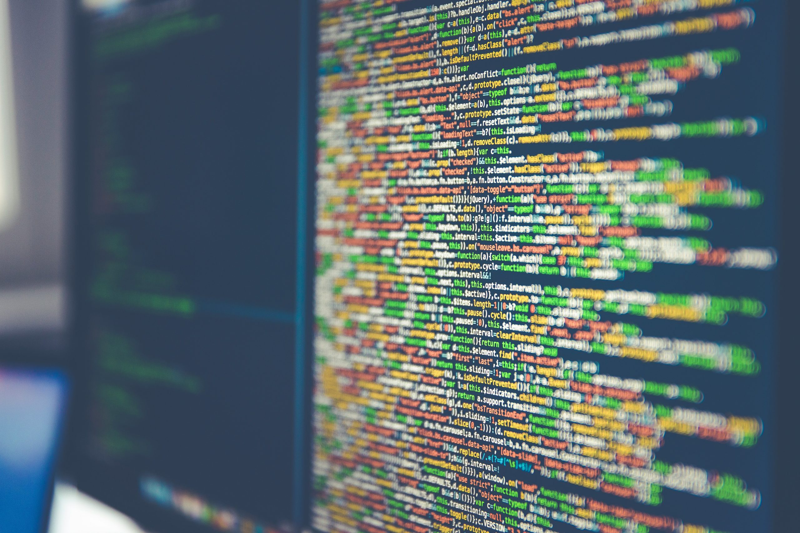 Digitaler Code in einem Texteditor