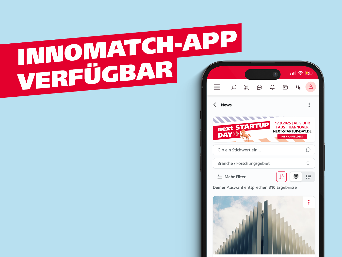 Grafik innomatch App Verfügbar