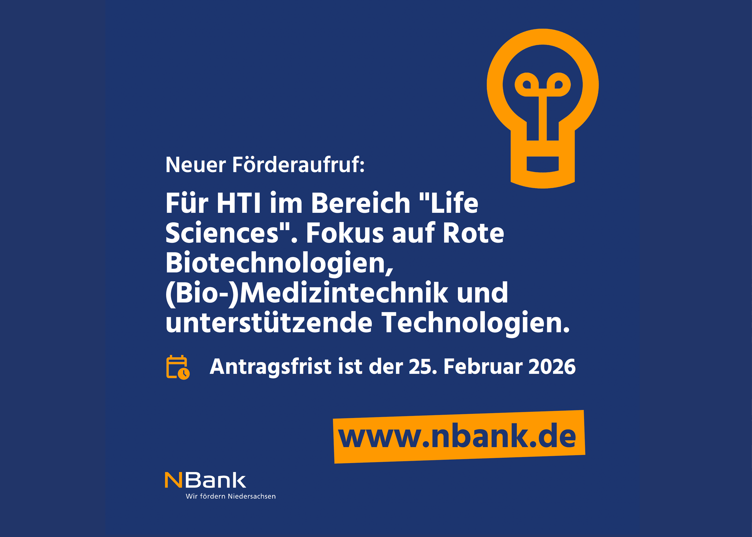 HTI Förderaufruf Life Sciences