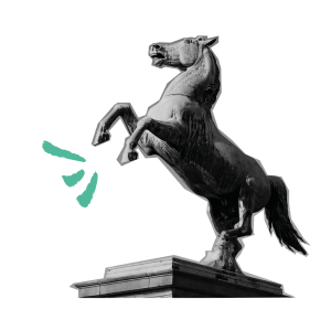 Stilisiertes springendes Pferd