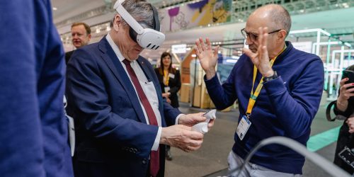 Foto VR-Brille am Stand